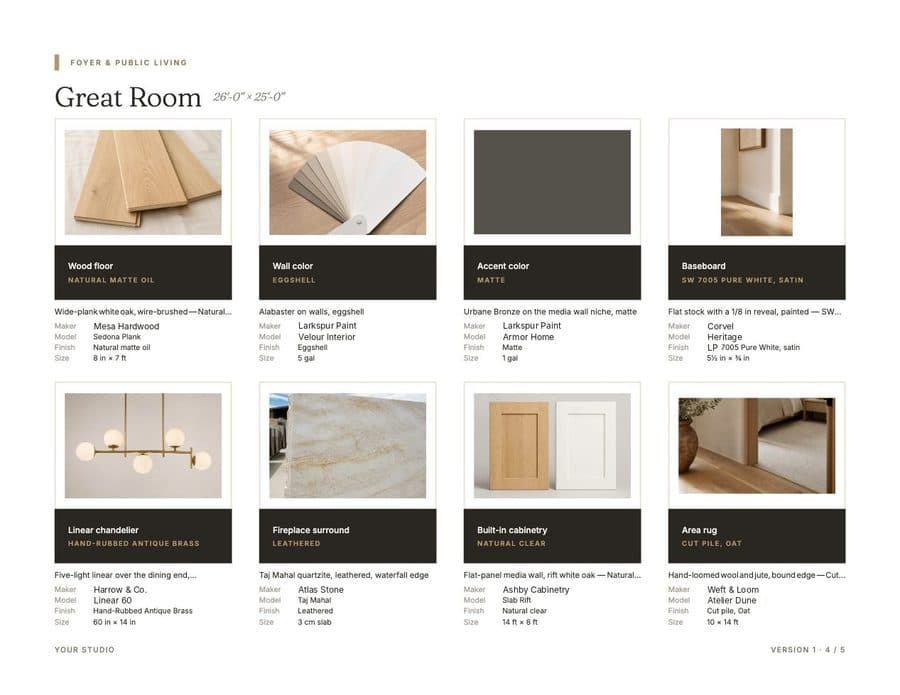 Blocks look book, landscape room page